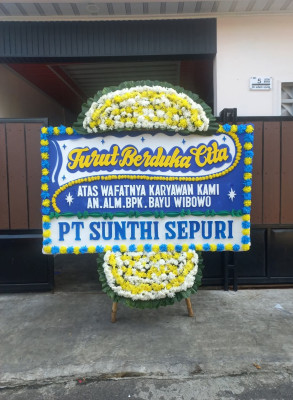 Papan Bunga Duka di Besi